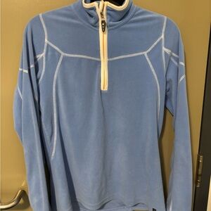 Light Blue Half-Zip Fleece Pullover